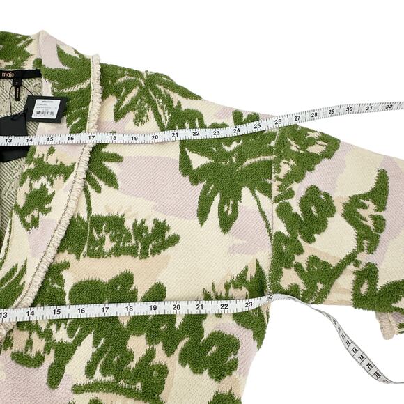 MAJE Aloha Beige Belted Cardigan Jacket 2|M - Picture 10 of 11